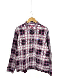 【中古】Supreme◆25FW/Plaid Flannel Shirt/長袖シャツ/L/コットン/GRY/チェック【メンズウェア】