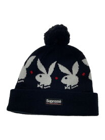 【中古】Supreme◆PLAYBOY/ニットキャップ/帽子/BLK/黒/ニット帽/beanie/ビーニー【服飾雑貨他】