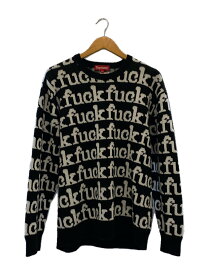 【中古】Supreme◆22SS/Fuck Sweater/ニット・セーター(厚手)/L/アクリル/BLK【メンズウェア】