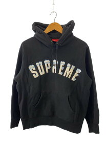 【中古】Supreme◆20AW/Icy Arc Hooded Sweatshirt/S/コットン/ブラック/シミ汚れあり【メンズウェア】