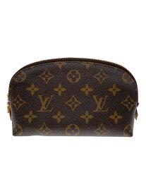 【中古】LOUIS VUITTON◆ポシェット・コスメティックPM_モノグラム・キャンバス_BRW/PVC/BRW/総柄【バッグ】