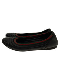 【中古】GUCCI◆フラットパンプス/35/BLK/レザー/225687【シューズ】