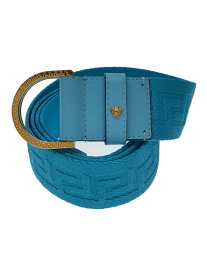 【中古】VERSACE◆cloth belt in turquoise/ベルト/ナイロン/ブルー/総柄/メンズ【服飾雑貨他】