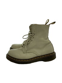 【中古】Dr.Martens◆レースアップブーツ/39/カーキ/レザー/使用感有/8ホール【シューズ】