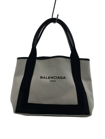 【中古】BALENCIAGA◆ハンドバッグ/キャンバス/WHT/339933.1081.A.002123【バッグ】