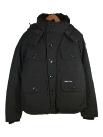 【中古】CANADA GOOSE◆RUSSELL PARKA/リペア有/ダウンジャケット/S/ポリエステル/BLK/2301JM【メンズウェア】