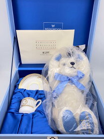 【中古】WEDGWOOD◆ウェッジウッド×シュタイフ/カップ&ソーサー&テディベアセット/2001年限定【キッチン用品】