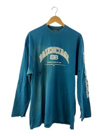 【中古】BALENCIAGA◆長袖Tシャツ/L/コットン/GRN/JP57 2021 01159【メンズウェア】