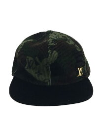 【中古】LOUIS VUITTON◆Easy Fit Camo Capキャップ/コーデュロイ/GRN/カモフラ/メンズ/MP2723【服飾雑貨他】