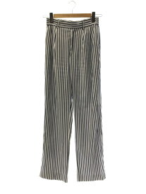 【中古】AMERI◆STRIPE SLIM STRAIGHT PANTS/M/ポリエステル/NVY/ストライプ【レディースウェア】