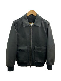 【中古】RING JACKET◆レザージャケット・ブルゾン/2/羊革/BLK/59083S01Y//【メンズウェア】