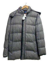 【中古】LANVIN en Bleu◆ダウンジャケット/52/ウール/GRY【メンズウェア】