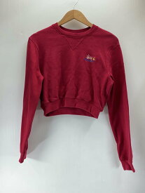 【中古】STUSSY◆スウェット/L/コットン/RED【レディースウェア】