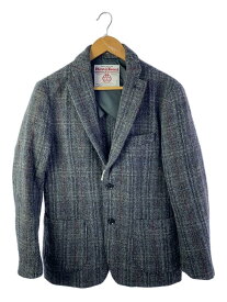 【中古】HARRIS TWEED◆テーラードジャケット/M/ウール/GRY/ra77-17m004【メンズウェア】