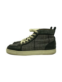 【中古】Christian Louboutin◆ハイカットスニーカー/42/BLK/ウール/クリスチャンルブタン/ブラック【シューズ】