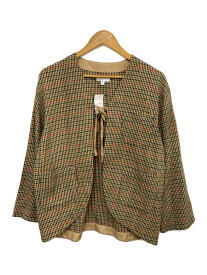 【中古】Engineered Garments◆カーディガン(薄手)/1/アクリル/BRW/千鳥格子【レディースウェア】