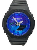 【中古】CASIO◆クォーツ腕時計_G-SHOCK/デジアナ/ラバー/BLU/BLK【服飾雑貨他】
