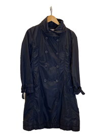 【中古】ISSEY MIYAKE◆トレンチコート/2/ポリエステル/BLK/無地/IM93FA535【レディースウェア】