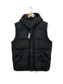 【中古】POLO RALPH LAUREN◆ダウンベスト/S/ナイロン/ブラック/4700194864/ポロラルフローレン【メンズウェア】