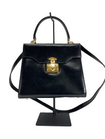 【中古】GUCCI◆ハンドバッグ/レザー/BLK/鍵欠品/傷有り//【バッグ】