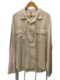 【中古】KOOI◆長袖シャツ/1/レーヨン/ベージュ/23KO-SS08【メンズウェア】