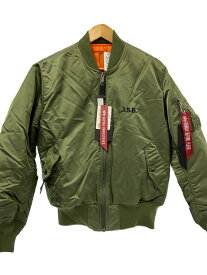 【中古】ALPHA INDUSTRIES◆×J.S.B./タグ付/MA-1/リバーシブル/フライトジャケット/M/ナイロン/KHK/50854235【メンズウェア】