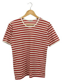 【中古】marimekko◆Tシャツ/S/コットン/RED/ボーダー【レディースウェア】