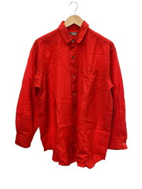 【中古】COMME des GARCONS HOMME◆80s/デカオム/長袖シャツ/--/ウール/RED/HB-080180【メンズウェア】