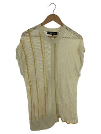 【中古】SHOOP◆21SS/JULY CROCHET VEST/ニットベスト(薄手)/M/コットン/CRM【メンズウェア】