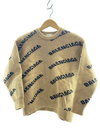 【中古】BALENCIAGA◆19AW/ロゴセーター(厚手)/XS/ウール/CML/581027 T1473【メンズウェア】