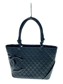 【中古】CHANEL◆トートバッグ_カンボンライン_カーフスキン_BLK/牛革/BLK/ココマーク【バッグ】