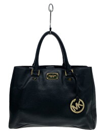 【中古】MICHAEL KORS◆ハンドバッグ/牛革/BLK/無地【バッグ】