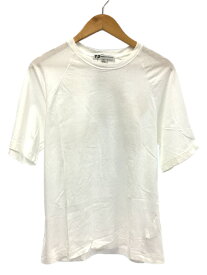 【中古】Y-3◆Tシャツ/S/コットン/WHT/無地/フロントインク汚れ有【メンズウェア】