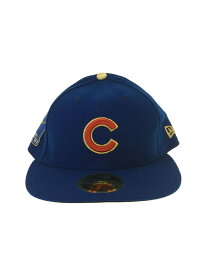 【中古】NEW ERA◆キャップ/7/コットン/BLU/メンズ【服飾雑貨他】