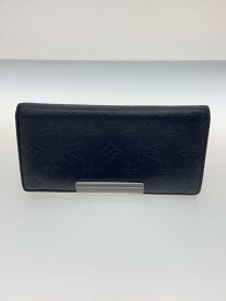 【中古】LOUIS VUITTON◆ポルト・フォイユ・ブラザ_モノグラム・シャドウ_BLK/牛革/BLK/メンズ【服飾雑貨他】