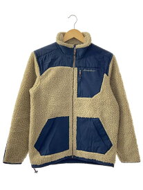 【中古】EDDIE BAUER◆フリースジャケット/S/ポリエステル/BEG/0323【メンズウェア】