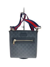 【中古】GUCCI◆ショルダーバッグ_GGスプリーム/PVC/GRY【バッグ】