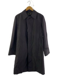 【中古】LOUIS VUITTON◆ステンカラーコート/46/シルク/BRW/ストライプ/RM071M MKCO32SLO//【メンズウェア】