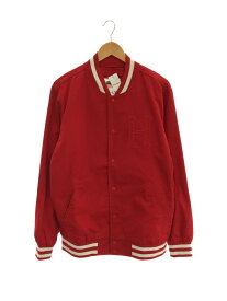 【中古】HUF◆スタジャン/L/コットン/RED【メンズウェア】