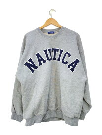 【中古】NAUTICA◆スウェット/L/コットン/GRY/223-1248【メンズウェア】