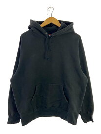 【中古】Supreme◆22AW Satin Applique Hooded Sweatshirt/L/コットン/BLK【メンズウェア】