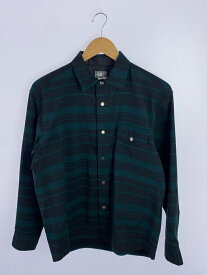 【中古】THE NORTH FACE◆L/S STRETCH FLANNEL SHIRT/S/ポリエステル/グリーン/チェック【メンズウェア】