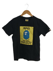 【中古】A BATHING APE◆Tシャツ/XS/コットン/BLK/プリント/001TEG702028X//【レディースウェア】