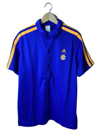 【中古】adidas◆半袖シャツ/XXL/ポリエステル/BLU/プリント/H48542/3XL/ゲームシャツ【メンズウェア】