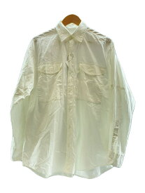 【中古】uniform experiment◆VENTILATION POCKET SHIRT/長袖シャツ/3/コットン/WHT/UE-190058【レディースウェア】