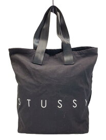 【中古】STUSSY◆トートバッグ/コットン/BLK/無地【バッグ】