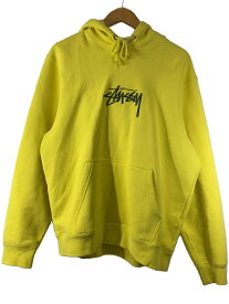 【中古】STUSSY◆パーカー/M/コットン/YLW/無地【メンズウェア】