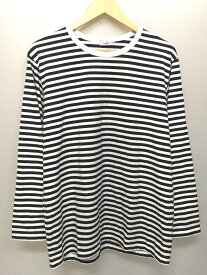 【中古】nanamica◆COOLMAX St. Jersey L/S Teeボーダー長袖TシャツロンT/SUHF3【メンズウェア】