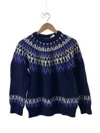 【中古】GUERNSEY WOOLLENS◆ニット・セーター(厚手)/M/ウール/NVY/G16FK-11/イギリス製【メンズウェア】