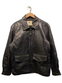 【中古】GOLDEN BEAR◆レザージャケット・ブルゾン/40/レザー/BLK【メンズウェア】